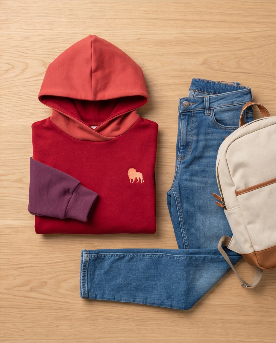 BIO Hoodie bordeaux
