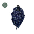BIO Dreieckstuch navy Federn