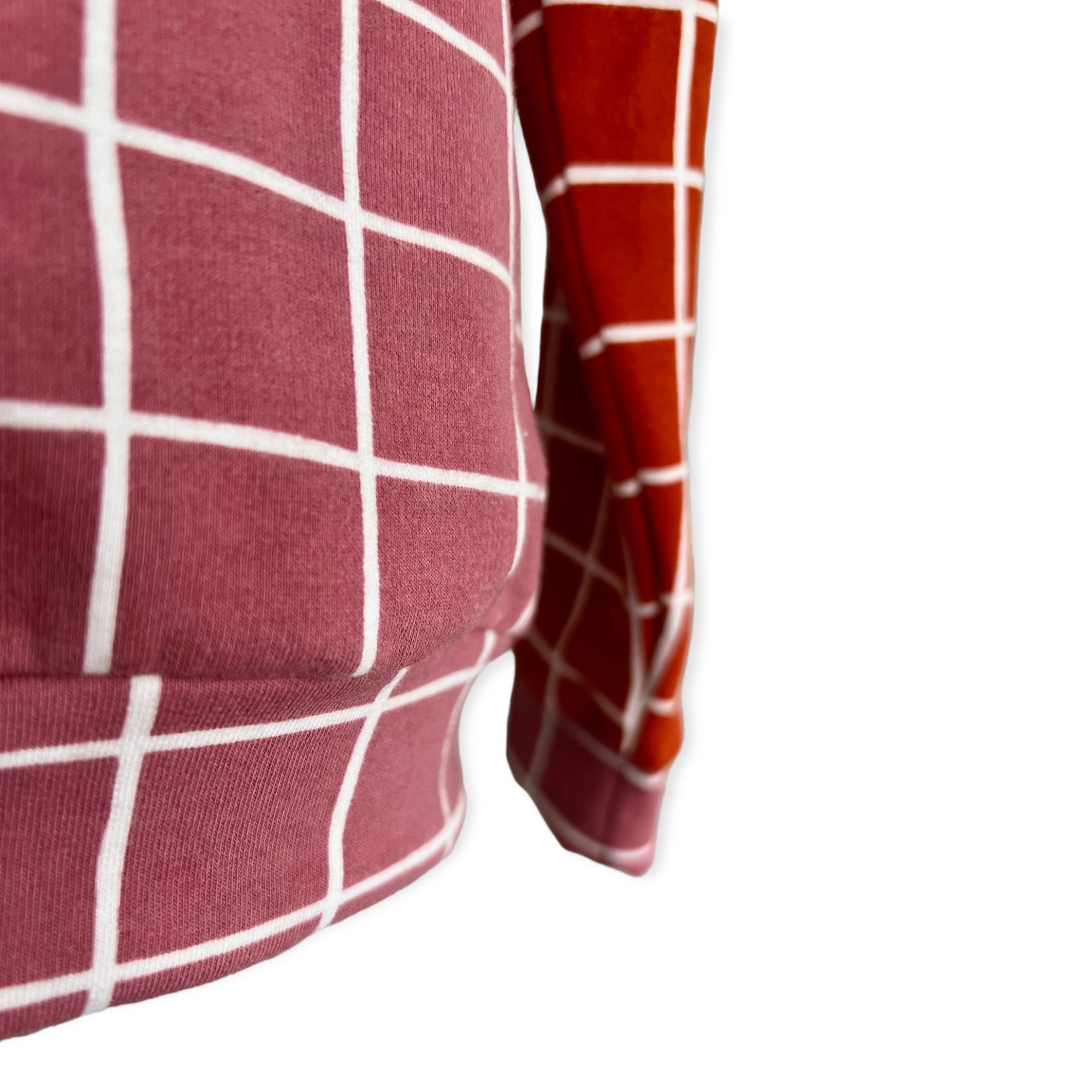 BIO Sweatpullover Grid pink