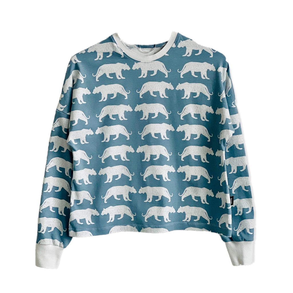 Langarmshirt Tiger Glitzer