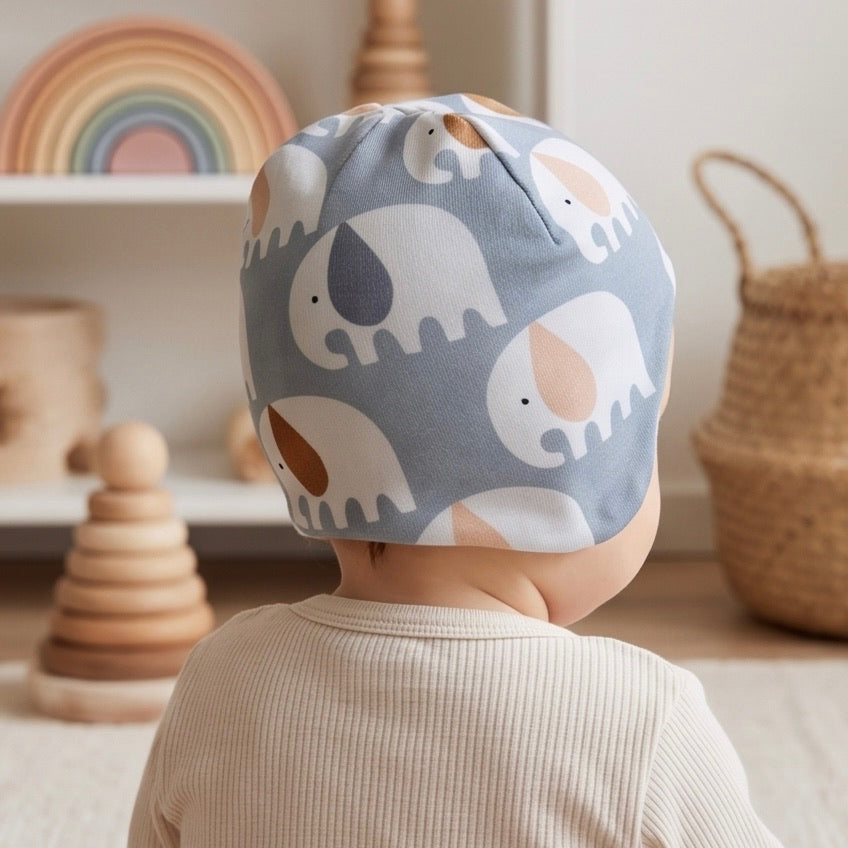 BIO Baby Wendemütze Elefanten