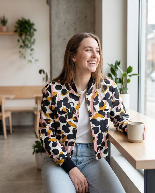 BIO Damen Blouson Punkte & Striche