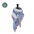 BIO Musselin Dreieckstuch Maxi Karo blau