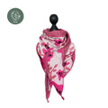 Bio Jacquard Dreieckstuch Blumen rosa