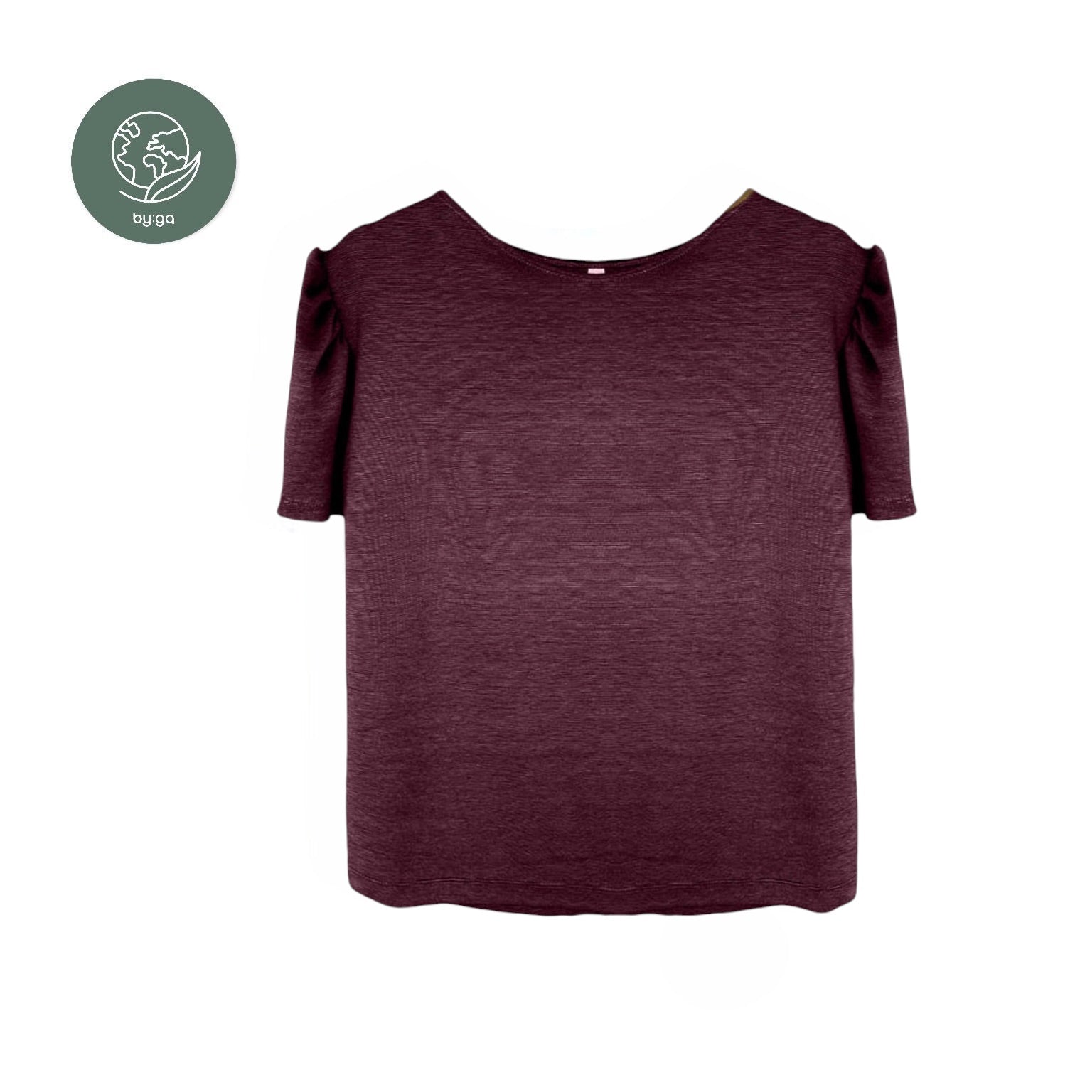 T-Shirt Puffärmel dunkelrot