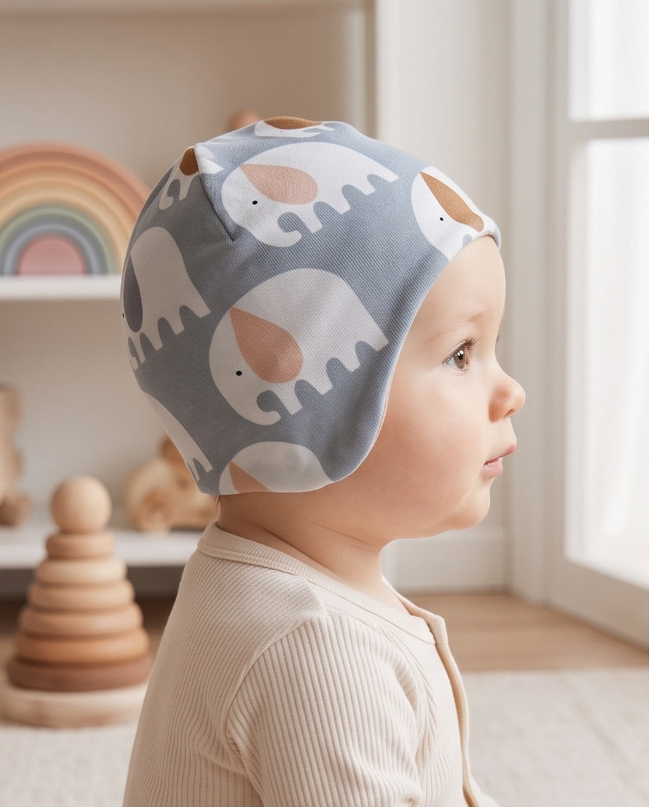 BIO Baby Wendemütze Elefanten