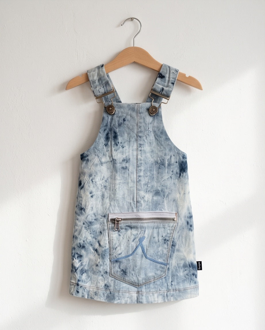 BIO Jeans Latzrock 86/92 blau