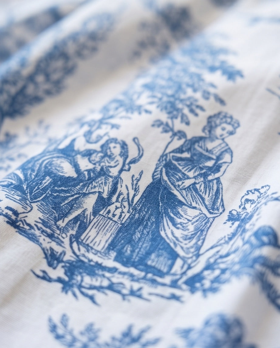 Wickelrock Toile blau weiss