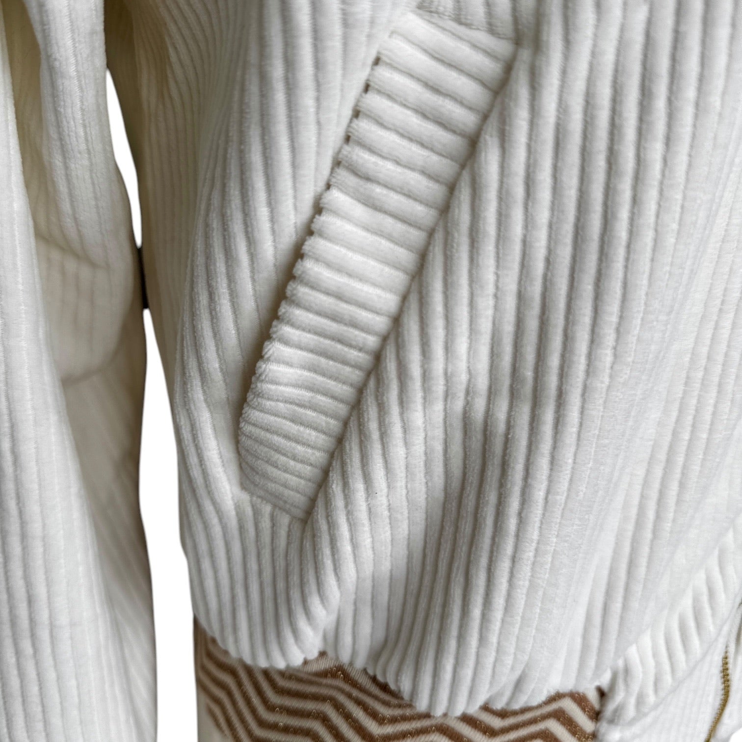 BIO Damen Blouson Cord Jersey wollweiss