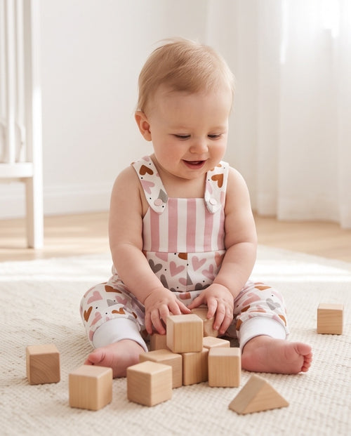 BIO Baby Latzhose Herzen