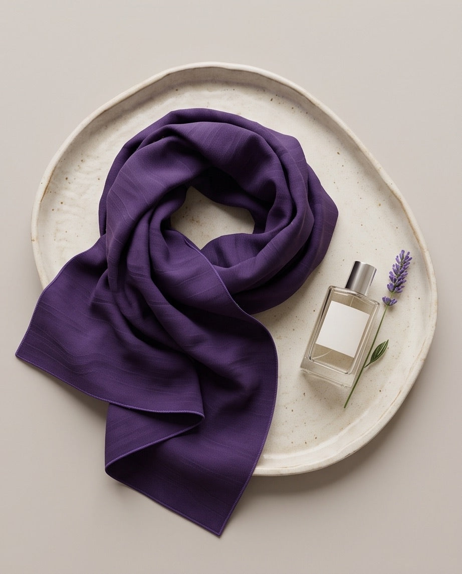 Schal uni violett Struktur