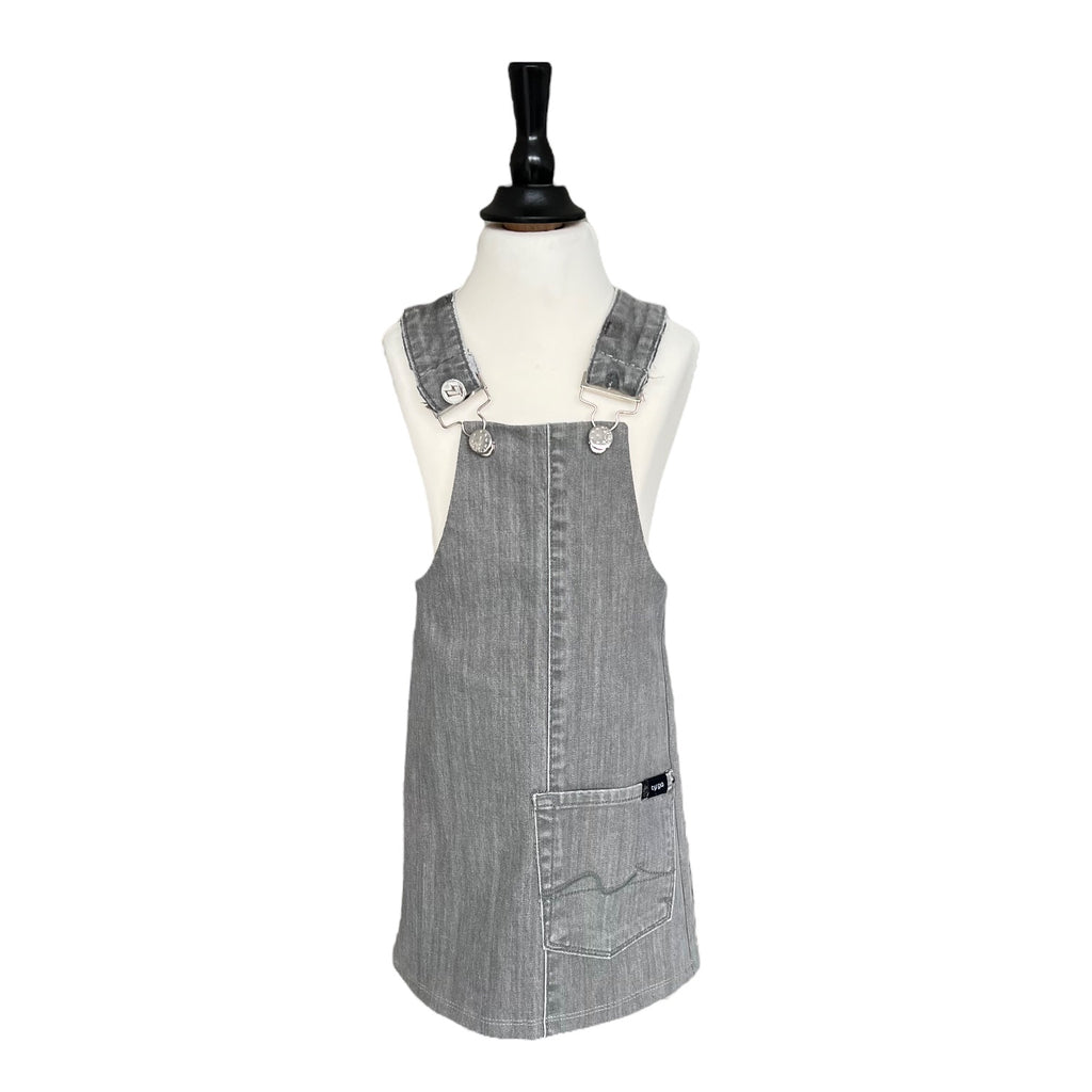 BIO Jeans Latzrock 98/104 grau