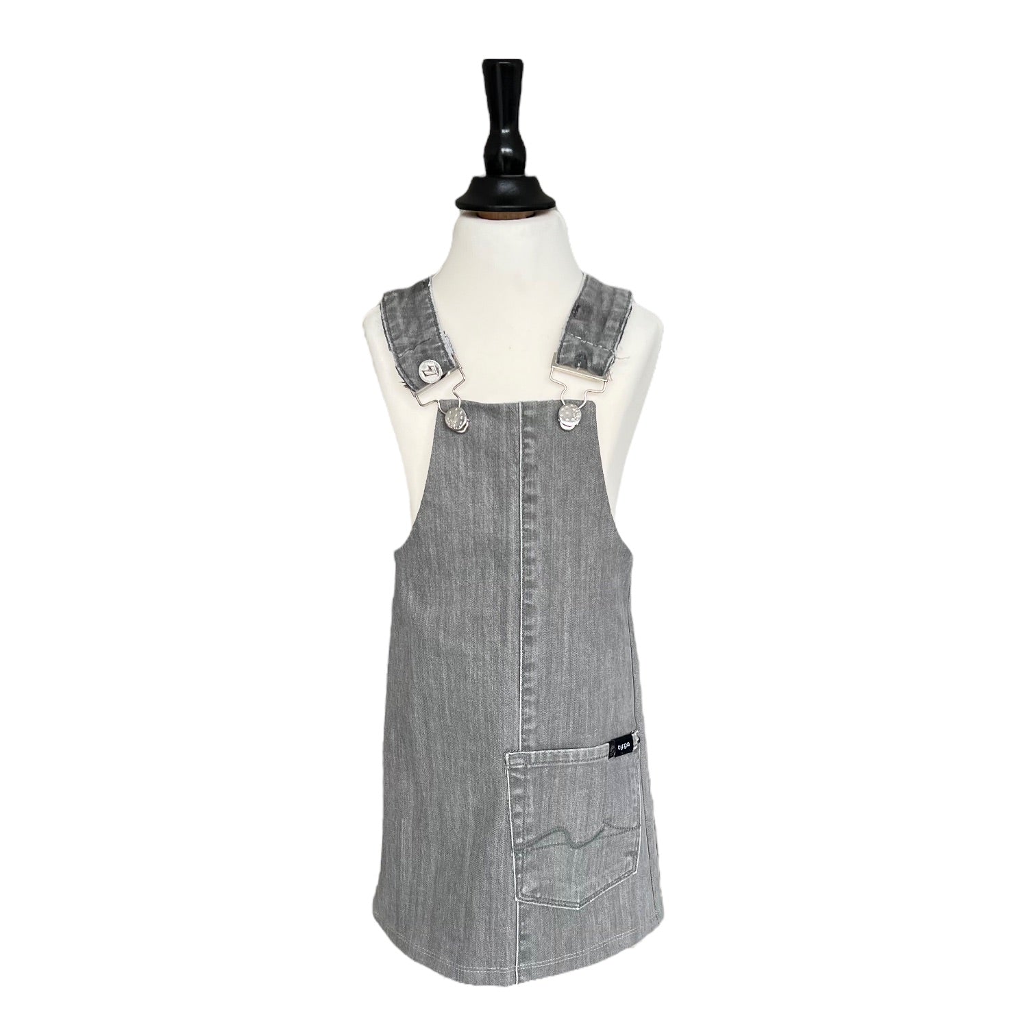 BIO Jeans Latzrock 98/104 grau