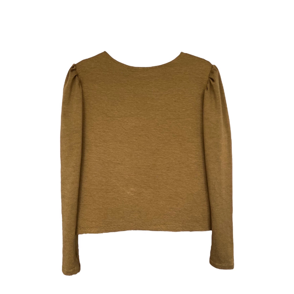 Langarmshirt Puffärmel senf