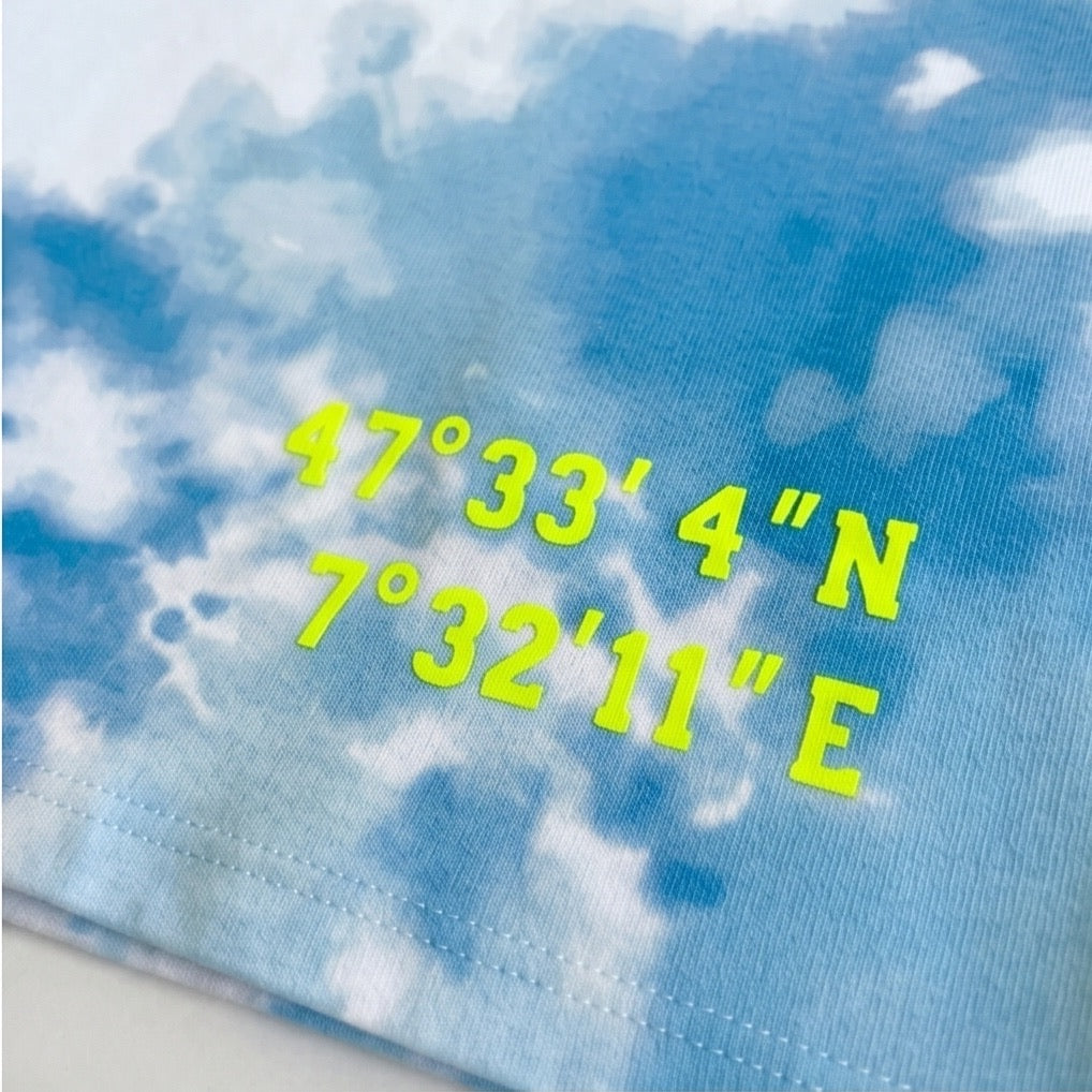 T-Shirt Batik blau/weiss