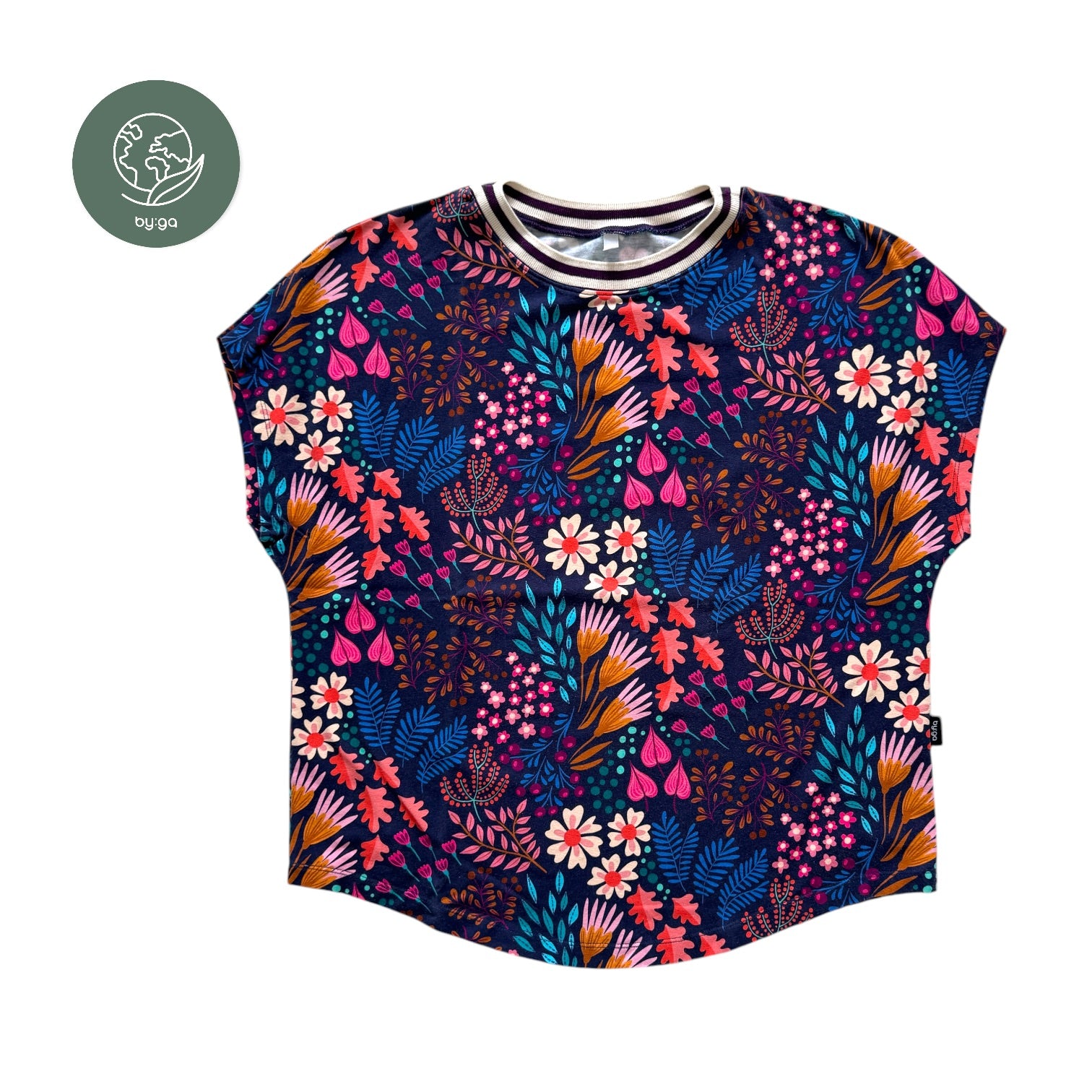 BIO Damen T-Shirt Blumen einteilig