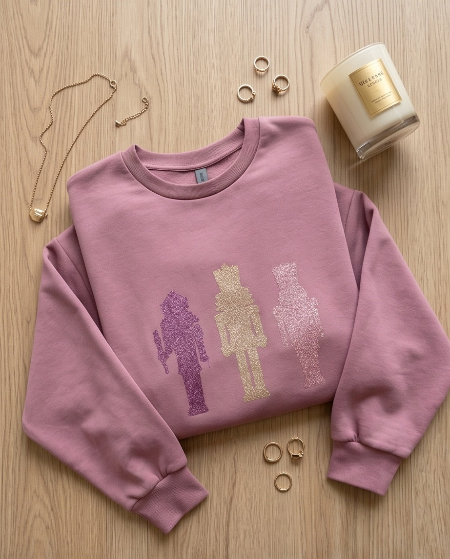 BIO Weihnachtspullover altrosa