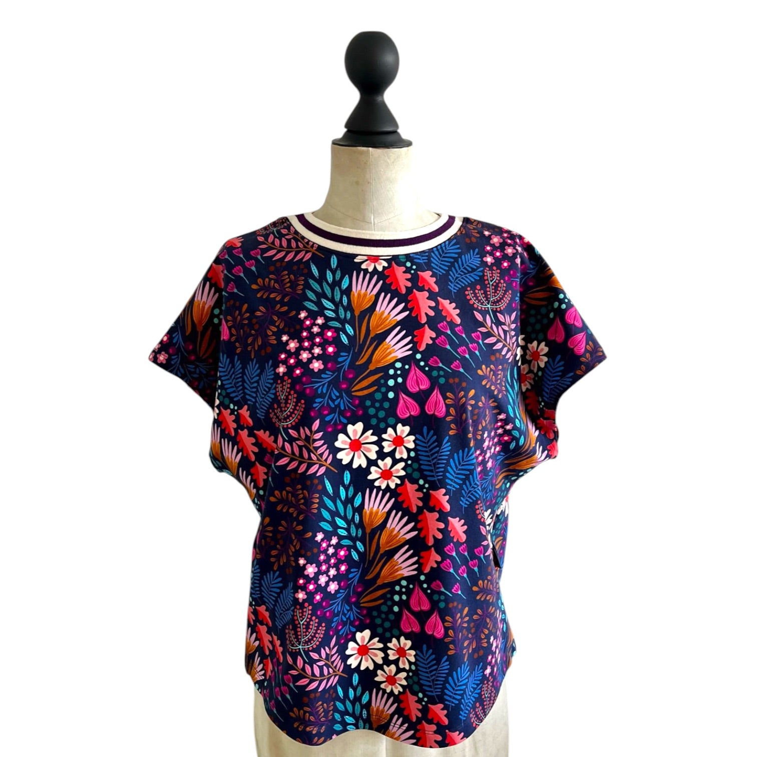 BIO Damen T-Shirt Blumen einteilig