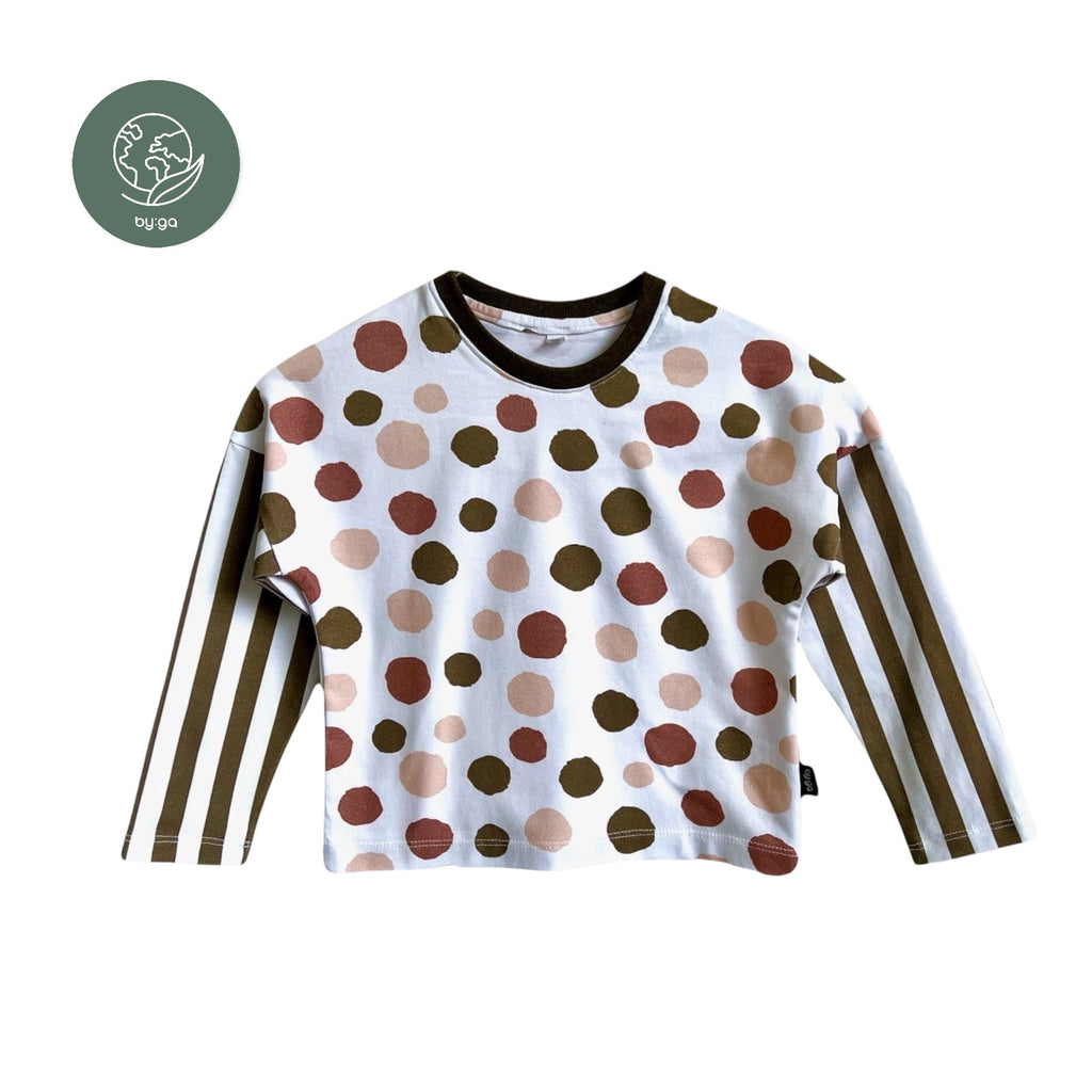 BIO Sweatshirt Punkte & Streifen