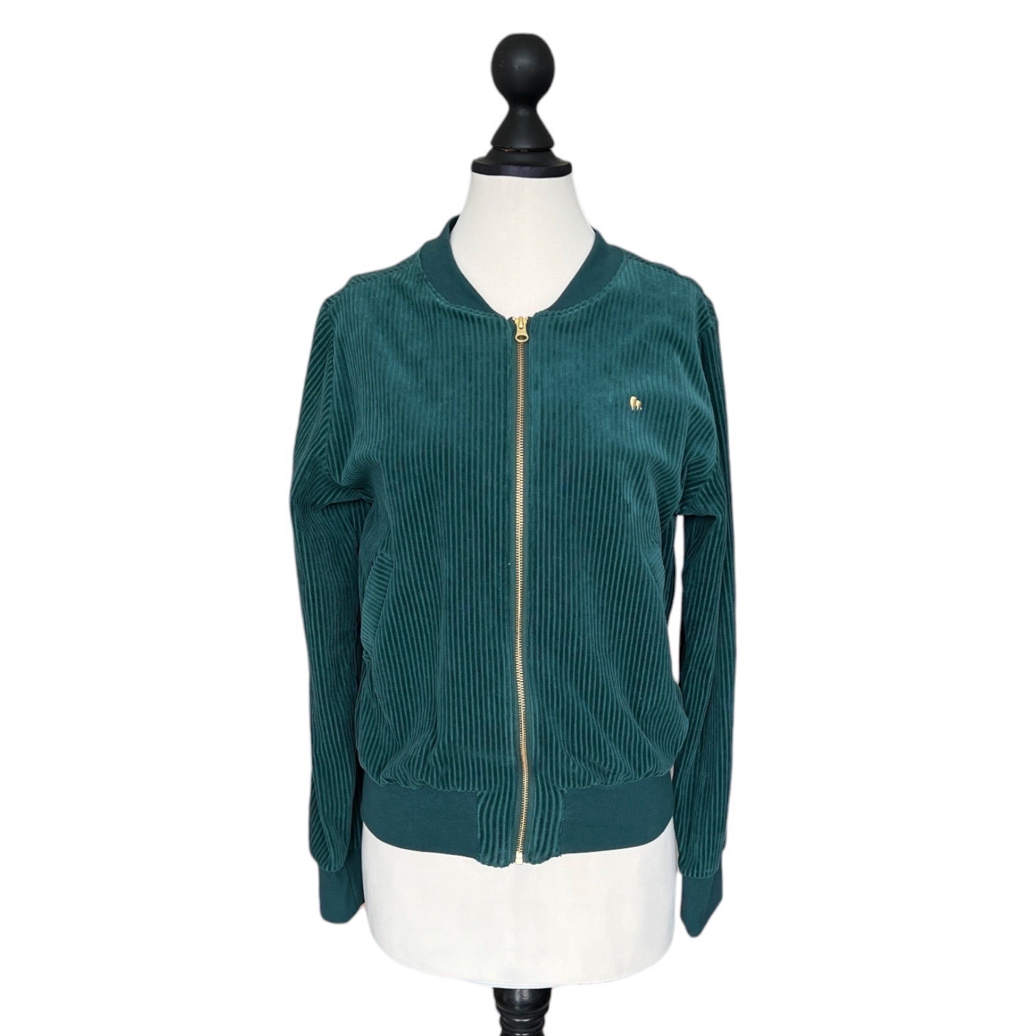 BIO Damen Blouson Cord Jersey smaragd