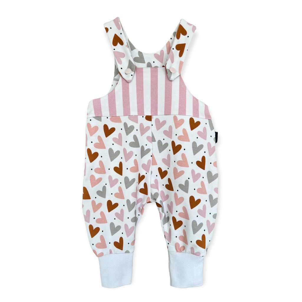 BIO Babyset Latzhose & Mütze Herzen