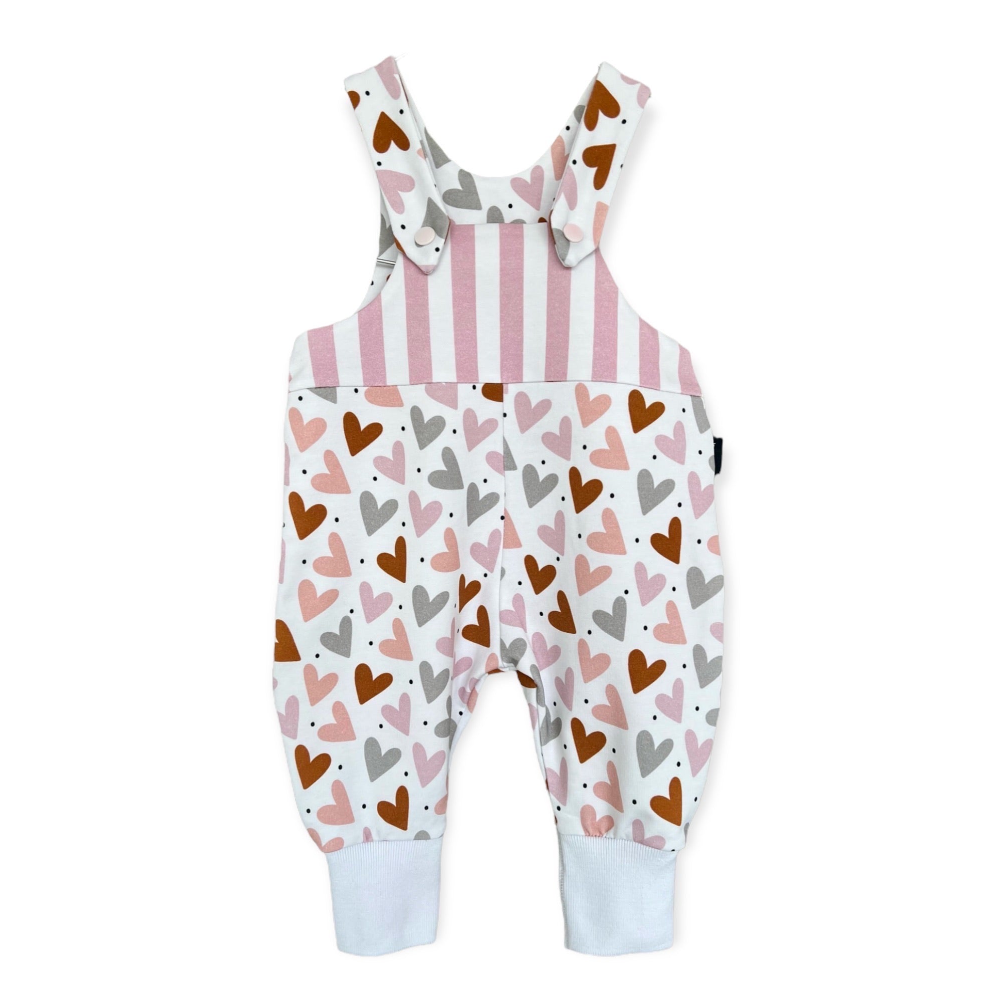 BIO Babyset Latzhose & Mütze Herzen