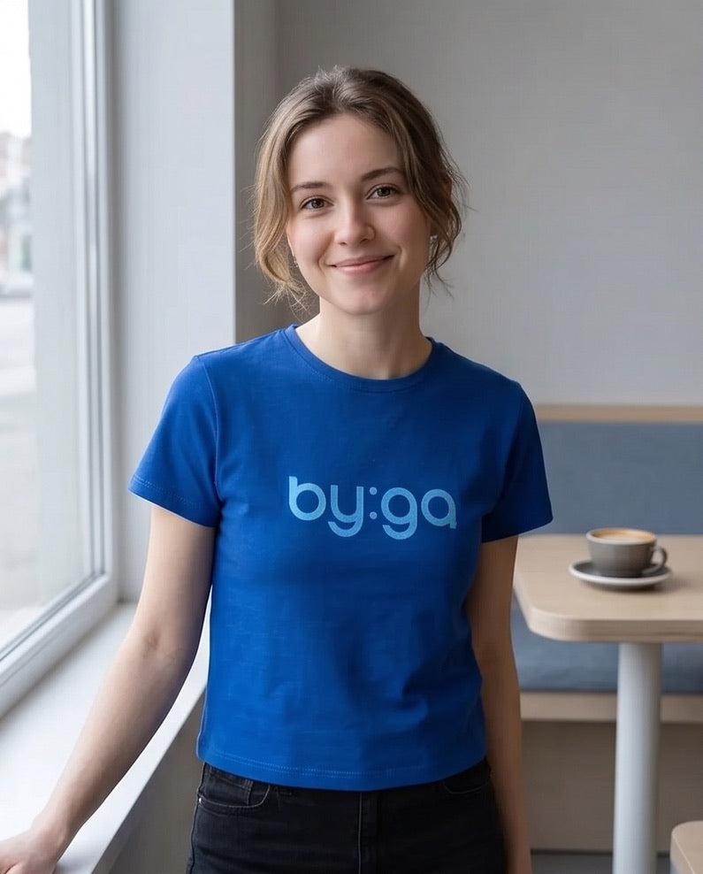 BIO by:ga T-Shirt kobaltblau