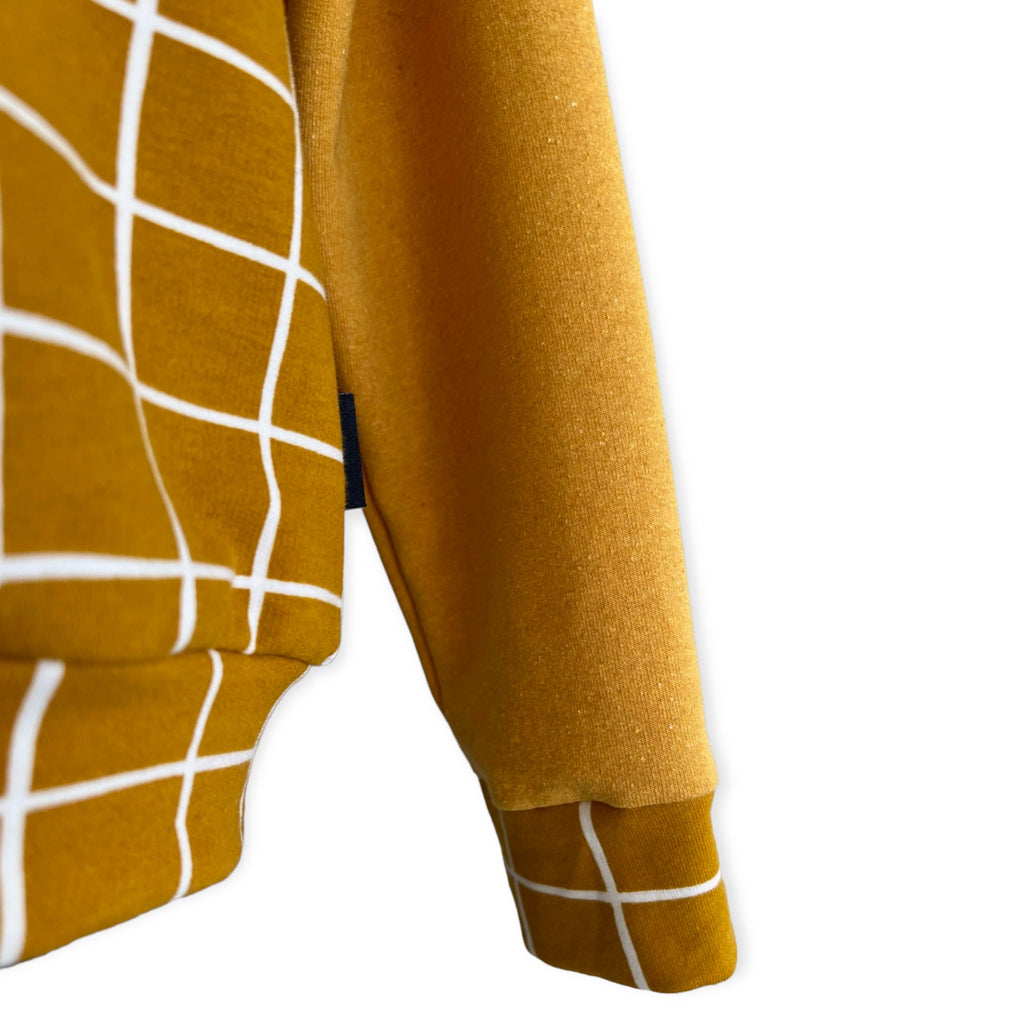 BIO Sweatpullover Grid gelb