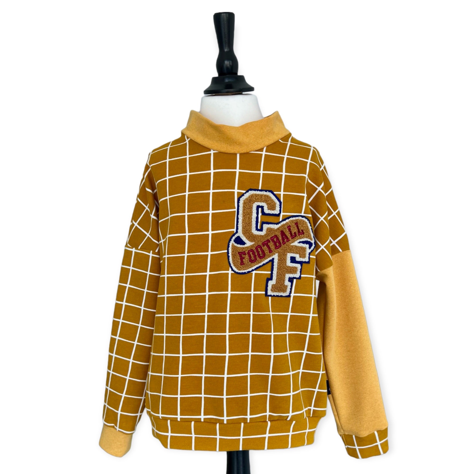 BIO Sweatpullover Grid gelb
