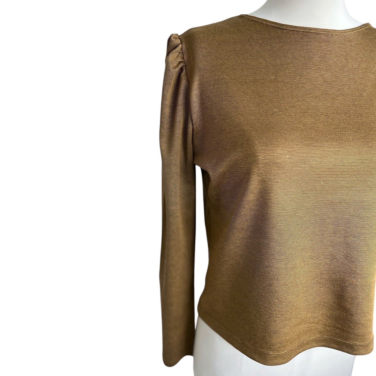 Langarmshirt Puffärmel senf