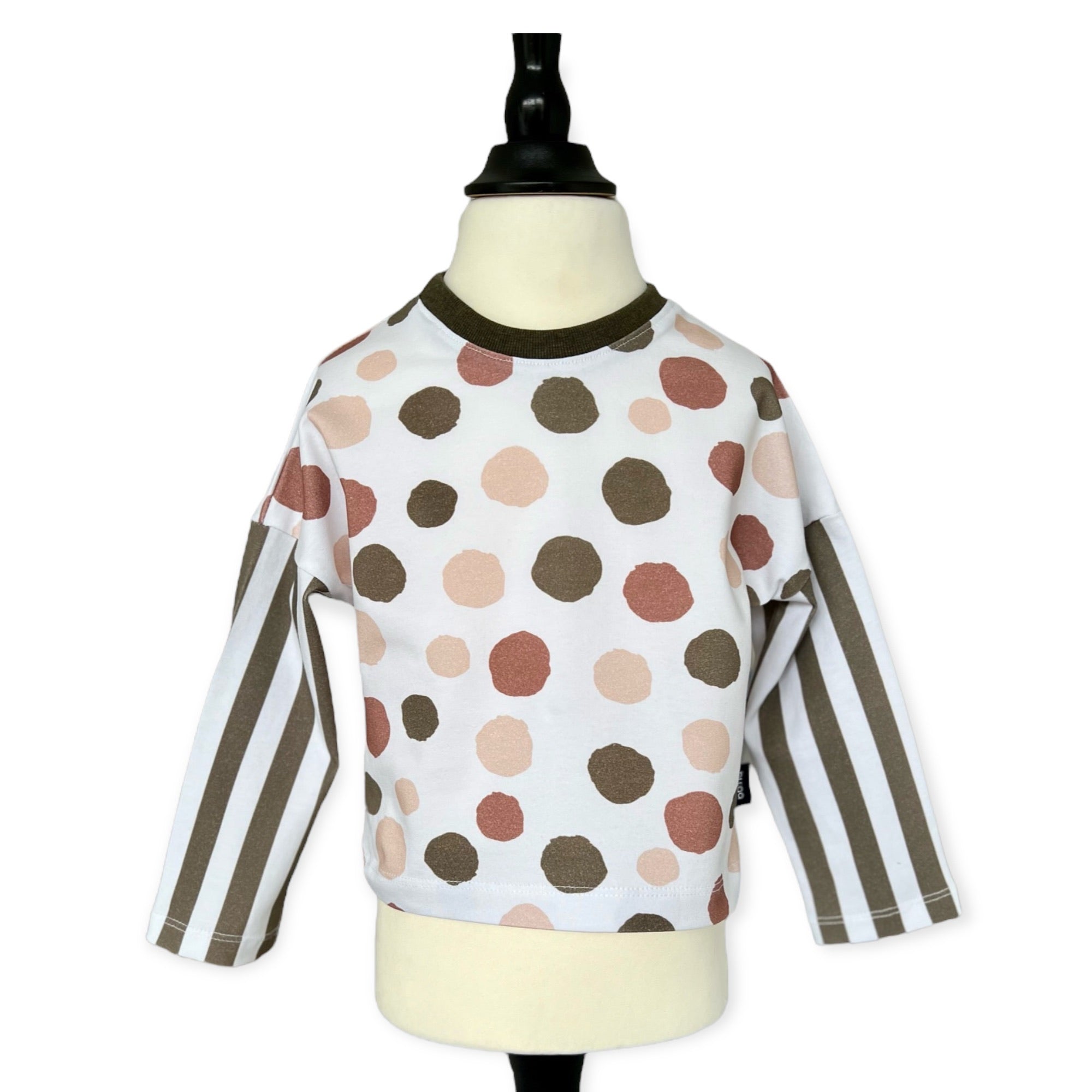BIO Sweatshirt Punkte & Streifen