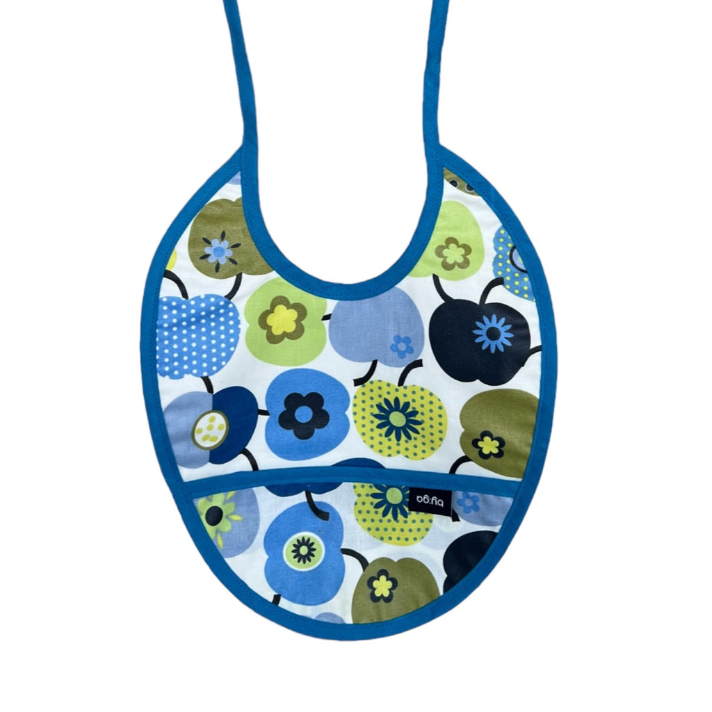 Baby Lätzli mini Äpfel blau