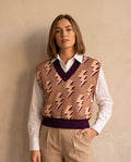 BIO Pullunder Blitze kupfer/violett/orange