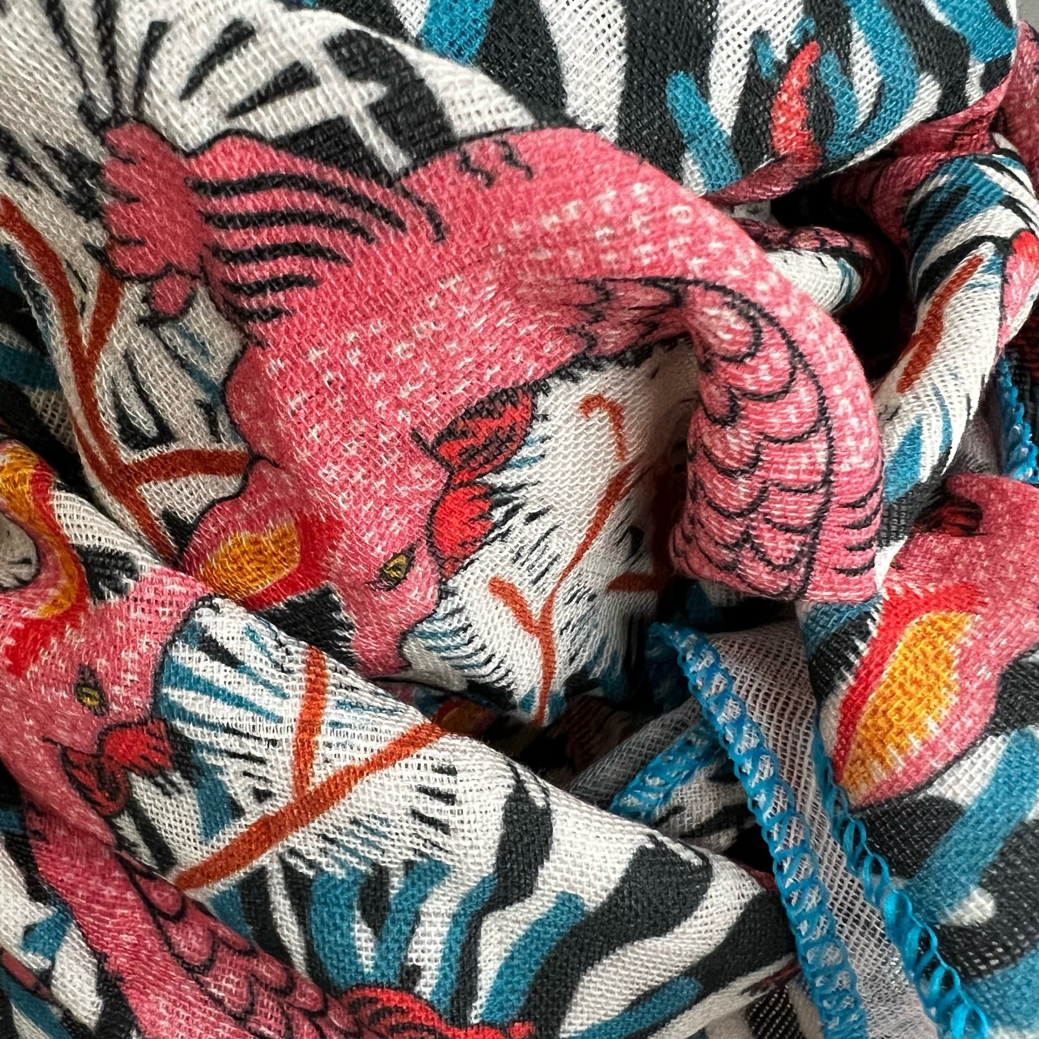 BIO Musselin Dreieckstuch Maxi Kroko