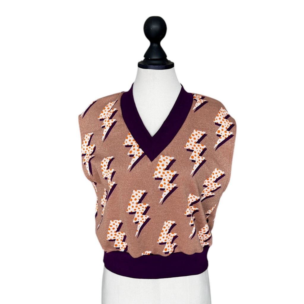 BIO Pullunder Blitze kupfer/violett/orange
