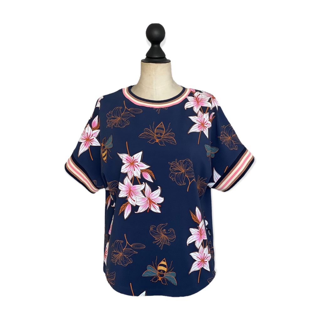 BIO Damen T-Shirt Lilien einteilig