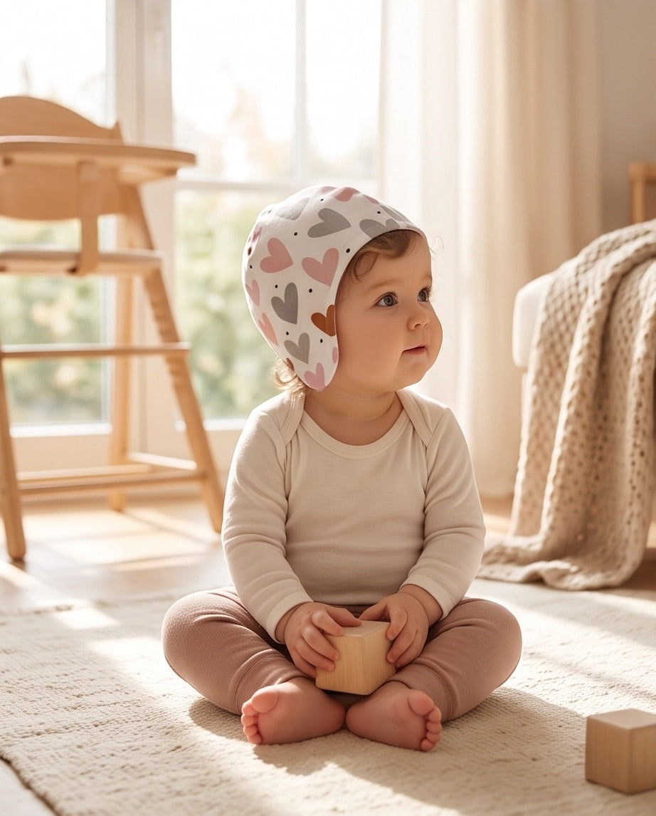 BIO Baby Wendemütze Herzen