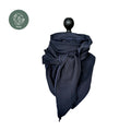 Recycling Twill-Musselin Dreieckstuch navy