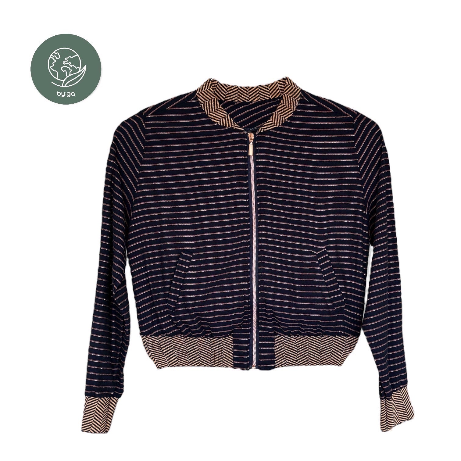 BIO Damen Blouson quer gestreift