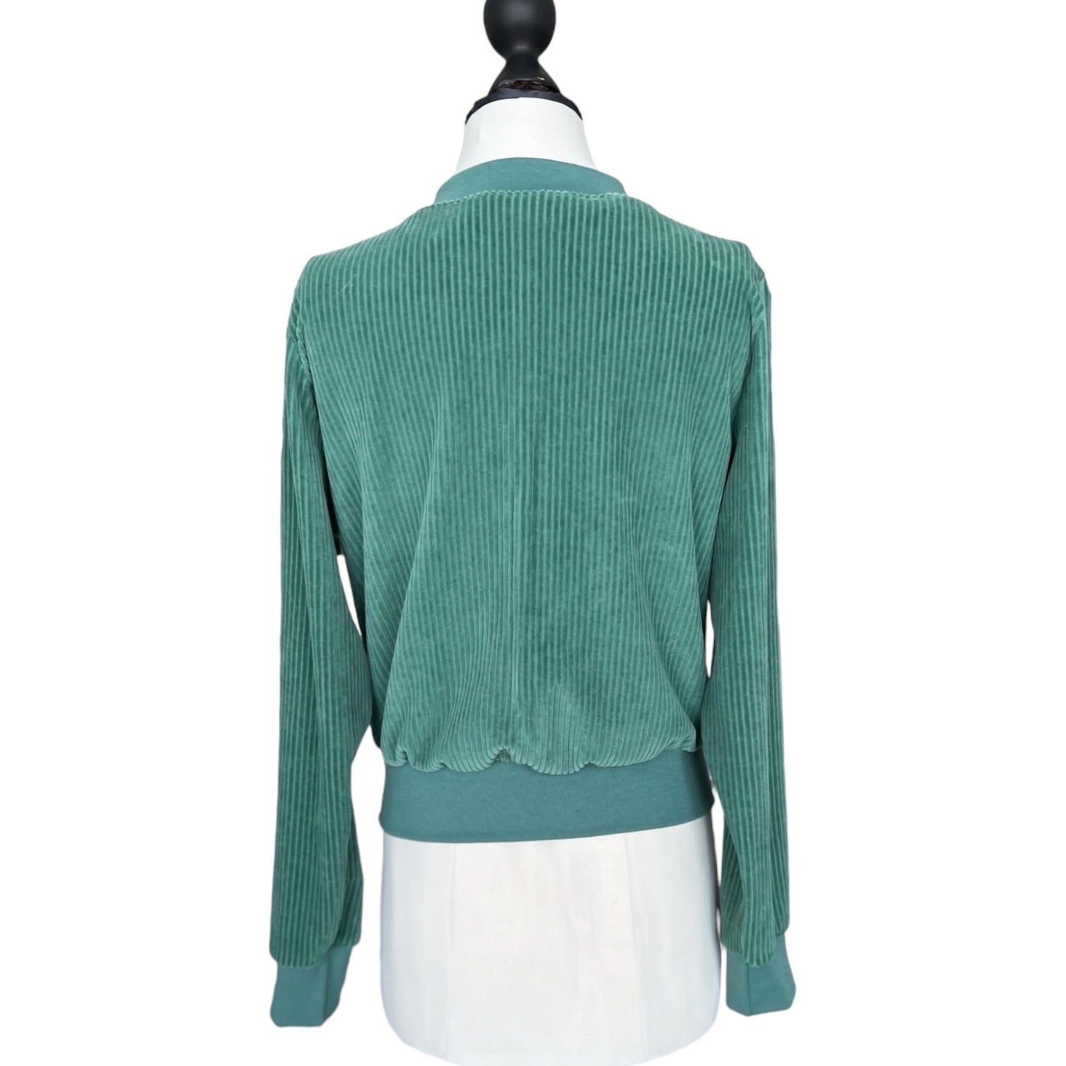 BIO Damen Blouson Cord Jersey pazifikgrün