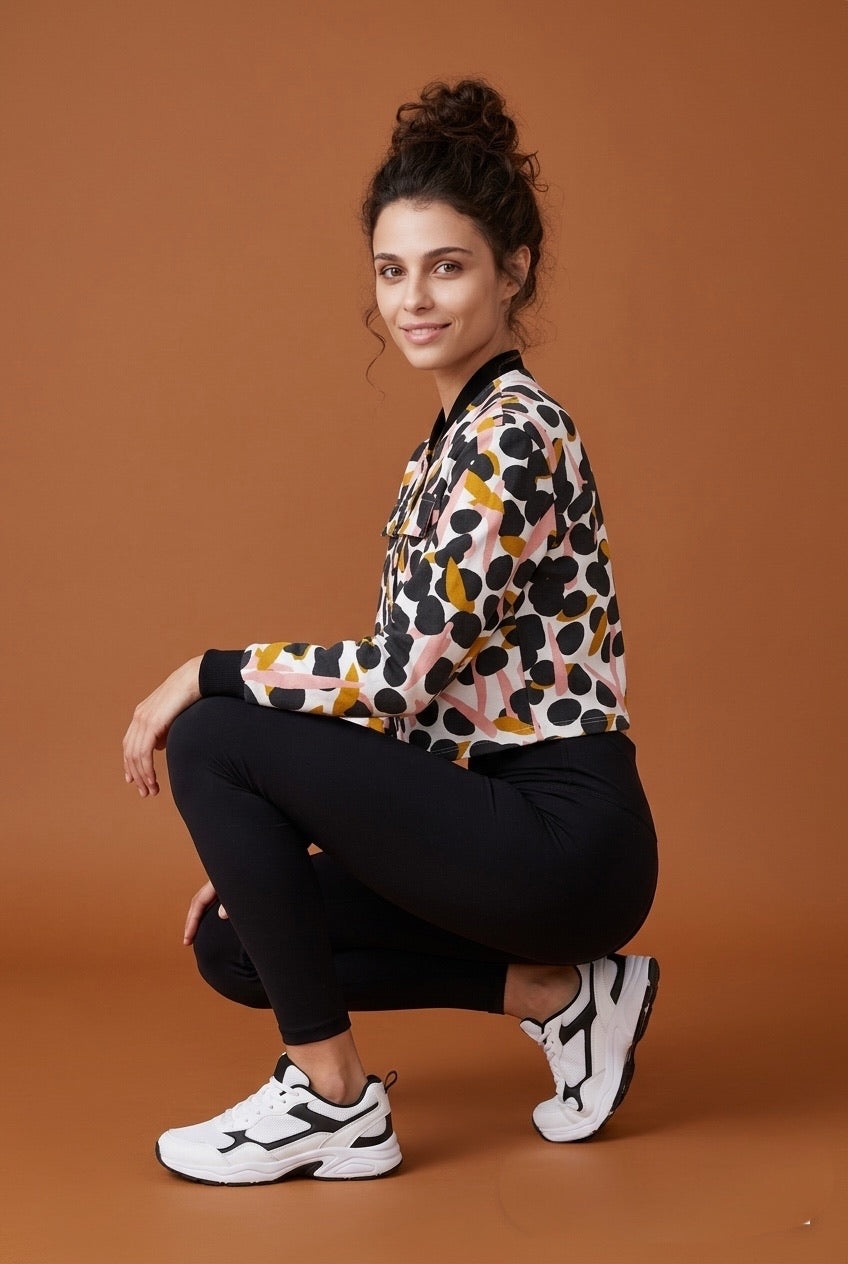 BIO Damen Blouson Punkte & Striche