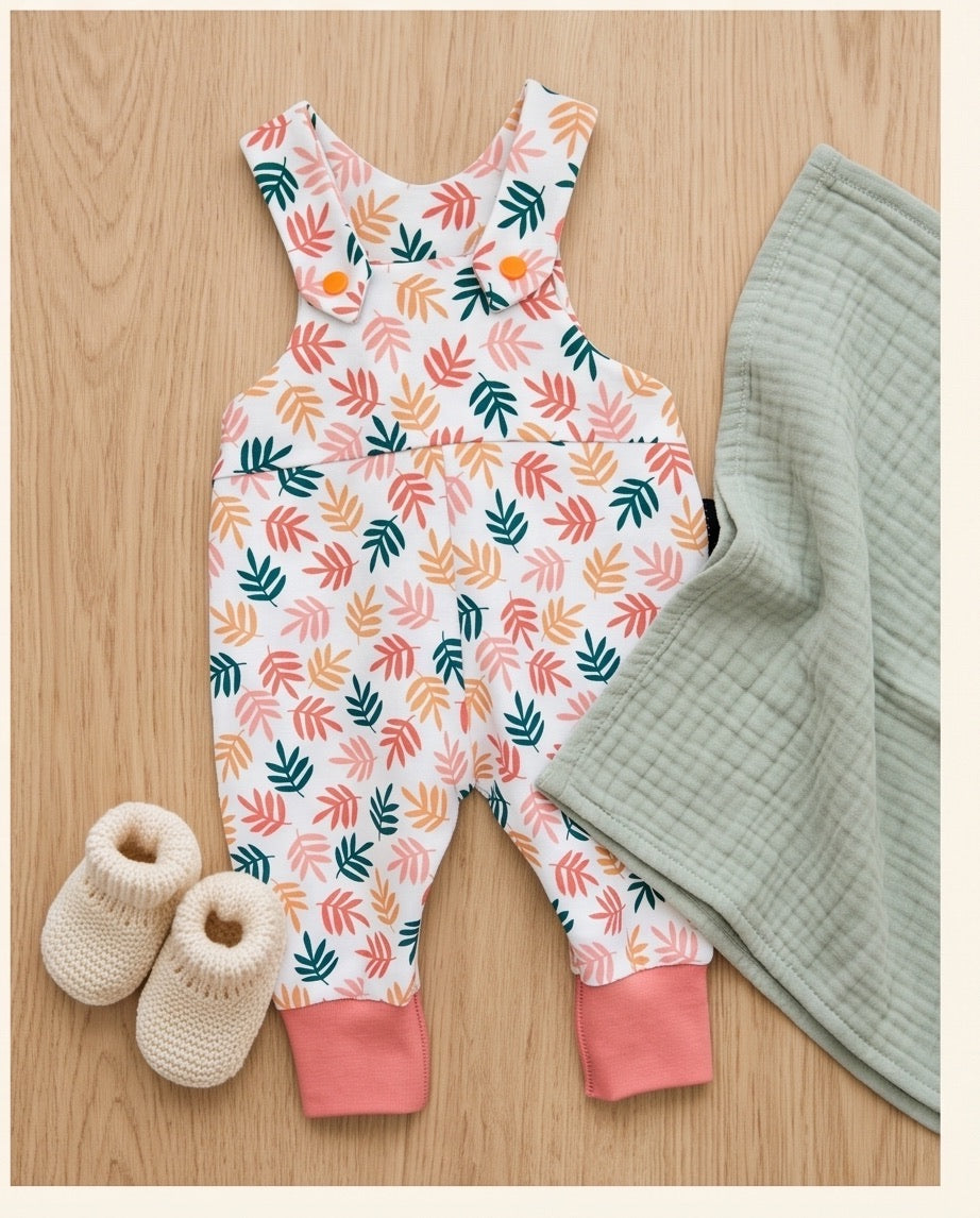 BIO Baby Latzhose Blätter