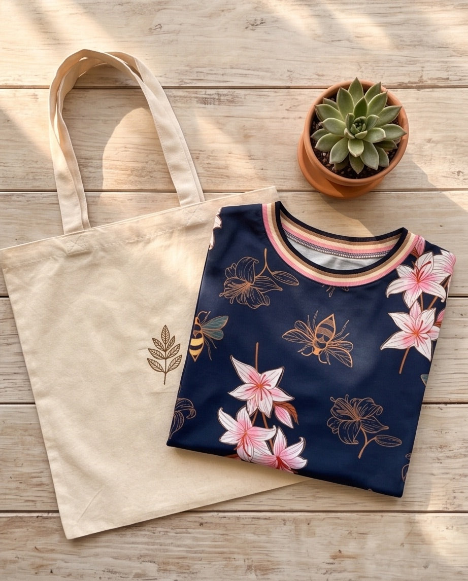 BIO Damen T-Shirt Lilien einteilig