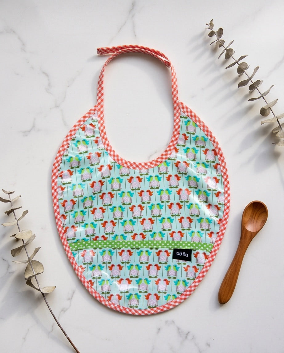 Baby Lätzli mini Vögel mint