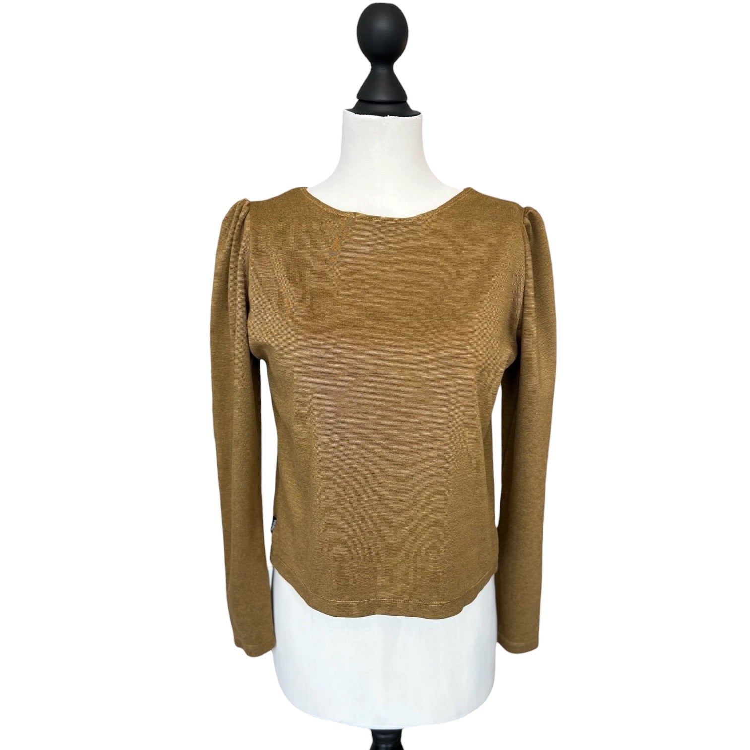 Langarmshirt Puffärmel senf