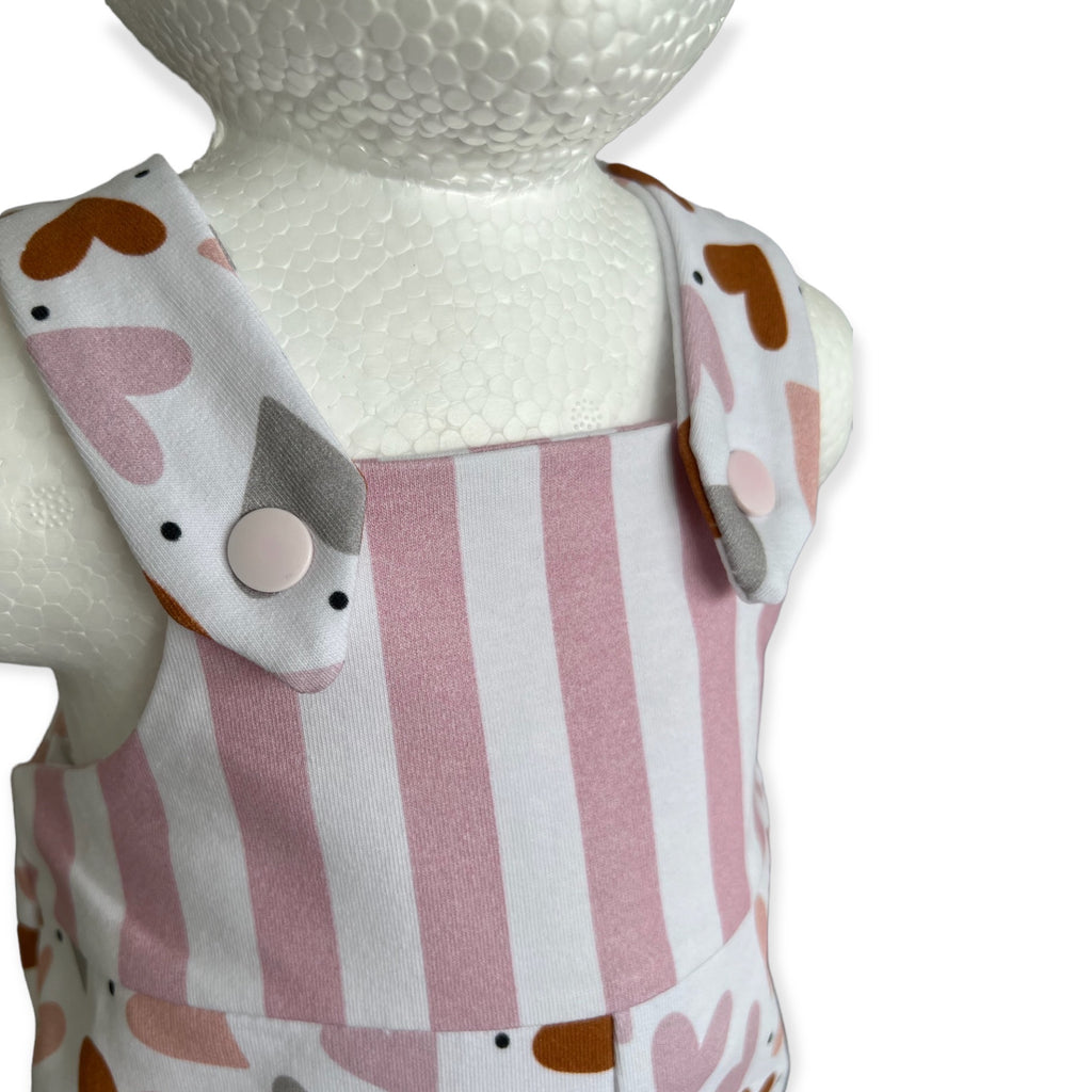 BIO Babyset Latzhose & Mütze Herzen
