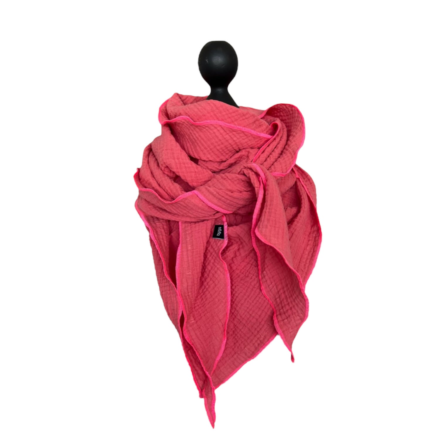 BIO Musselin Dreieckstuch koralle