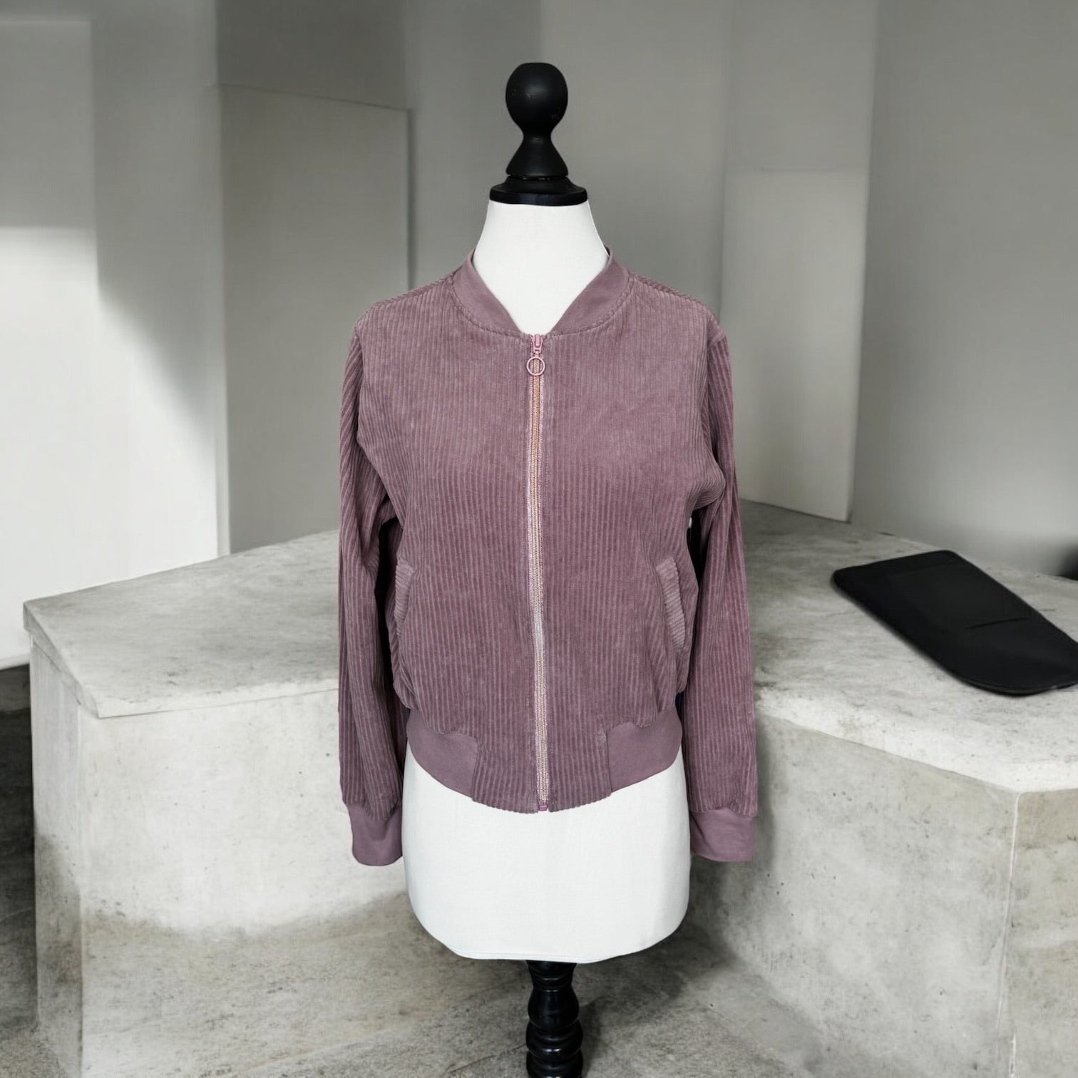BIO Damen Blouson Cord Jersey altrosa