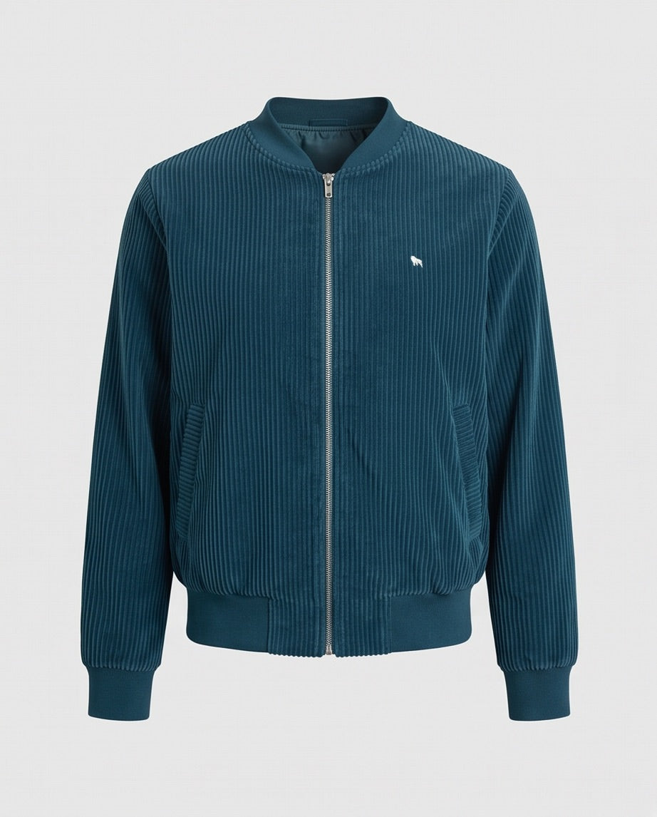 BIO Damen Blouson Cord Jersey petrol
