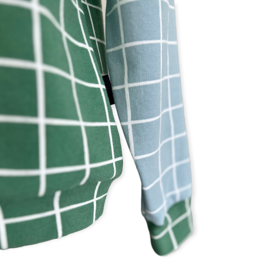 BIO Sweatpullover Grid grün